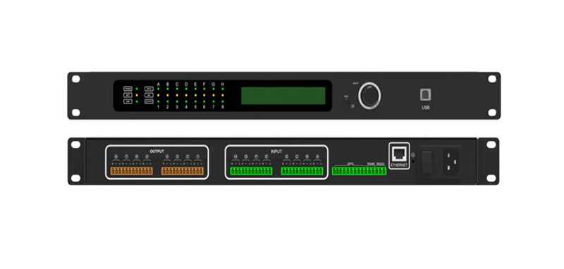 音頻媒體矩陣 8*8帶Dante-DSP8.8Dante